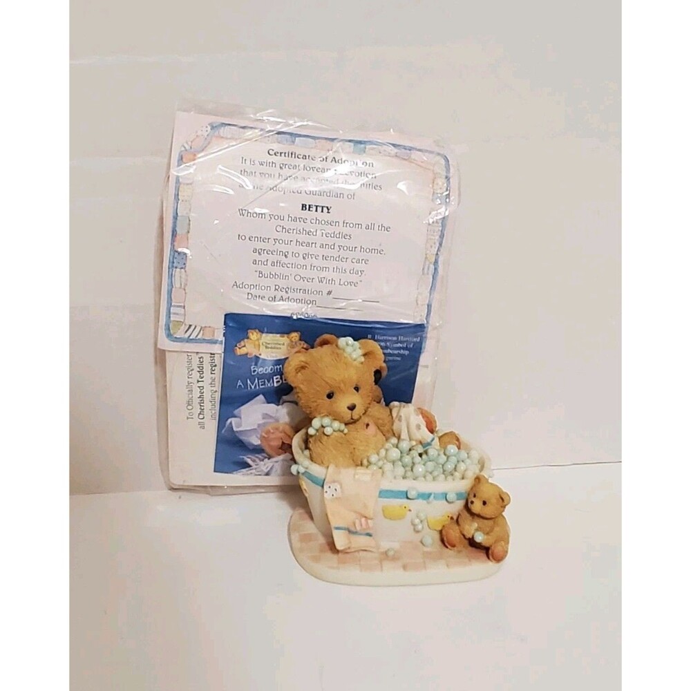Cherished Teddies 1993 Betty 626066 Bubblin Over W/ Love Priscilla Hillman Vtg